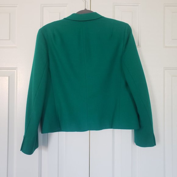 Pendleton 100% Wool Kelly Green Blazer - Size 12P - Picture 7 of 9